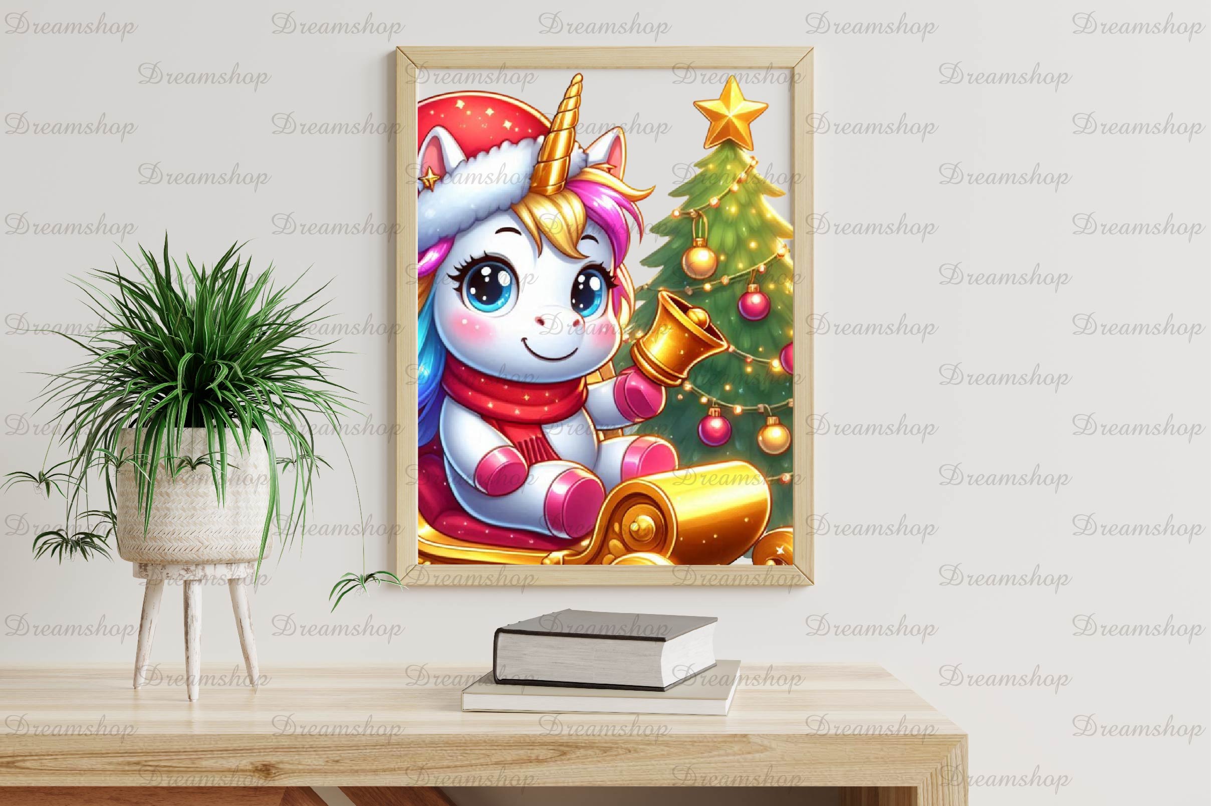 Christmas Cute Unicorn Clipart Bundle - CraftNest - Digital Crafting and Art