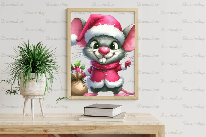 Funny Christmas Mouse Clipart Bundle - CraftNest - Digital Crafting and Art
