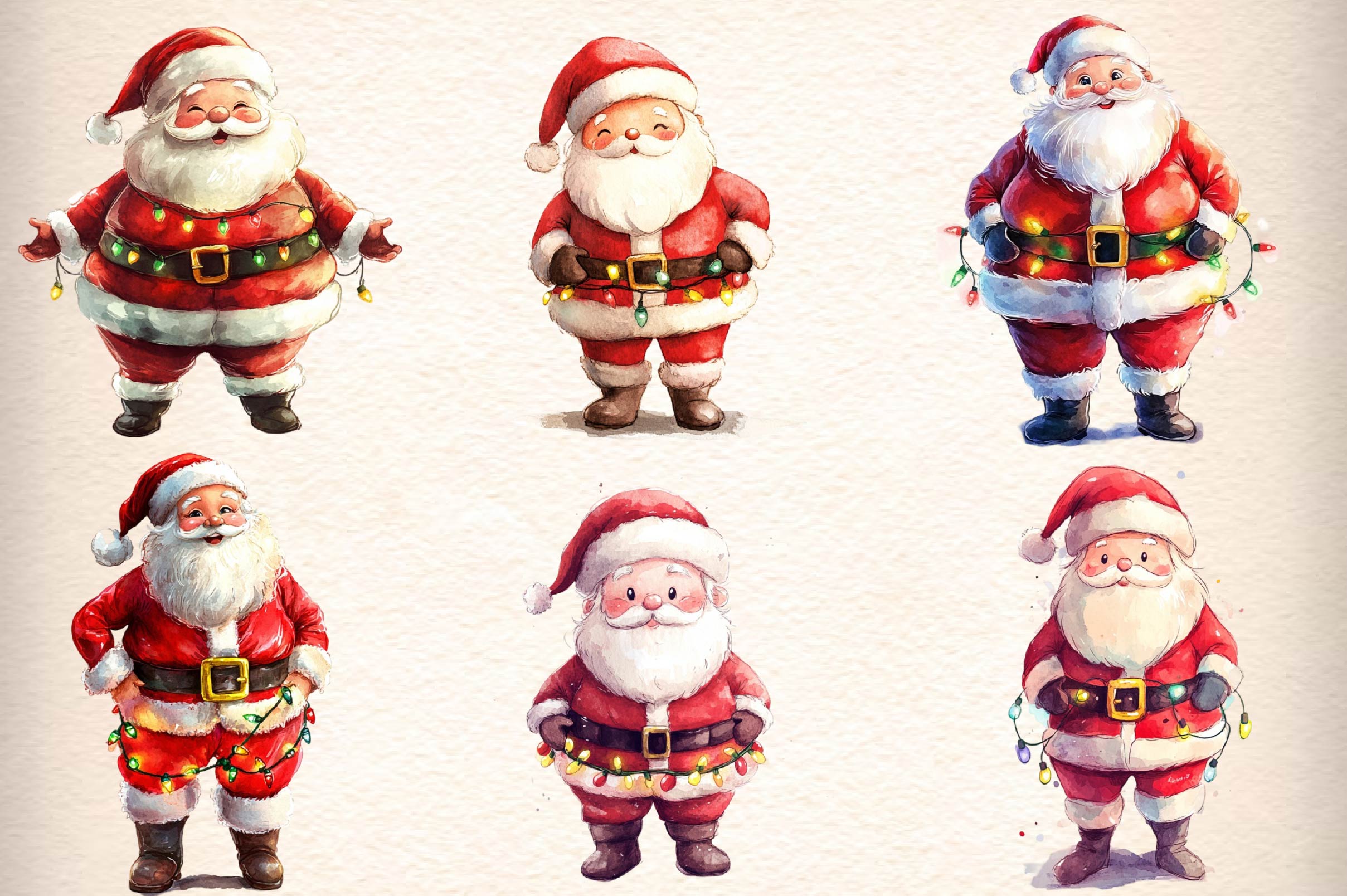 Santa Claus Clipart Bundle - CraftNest - Digital Crafting and Art