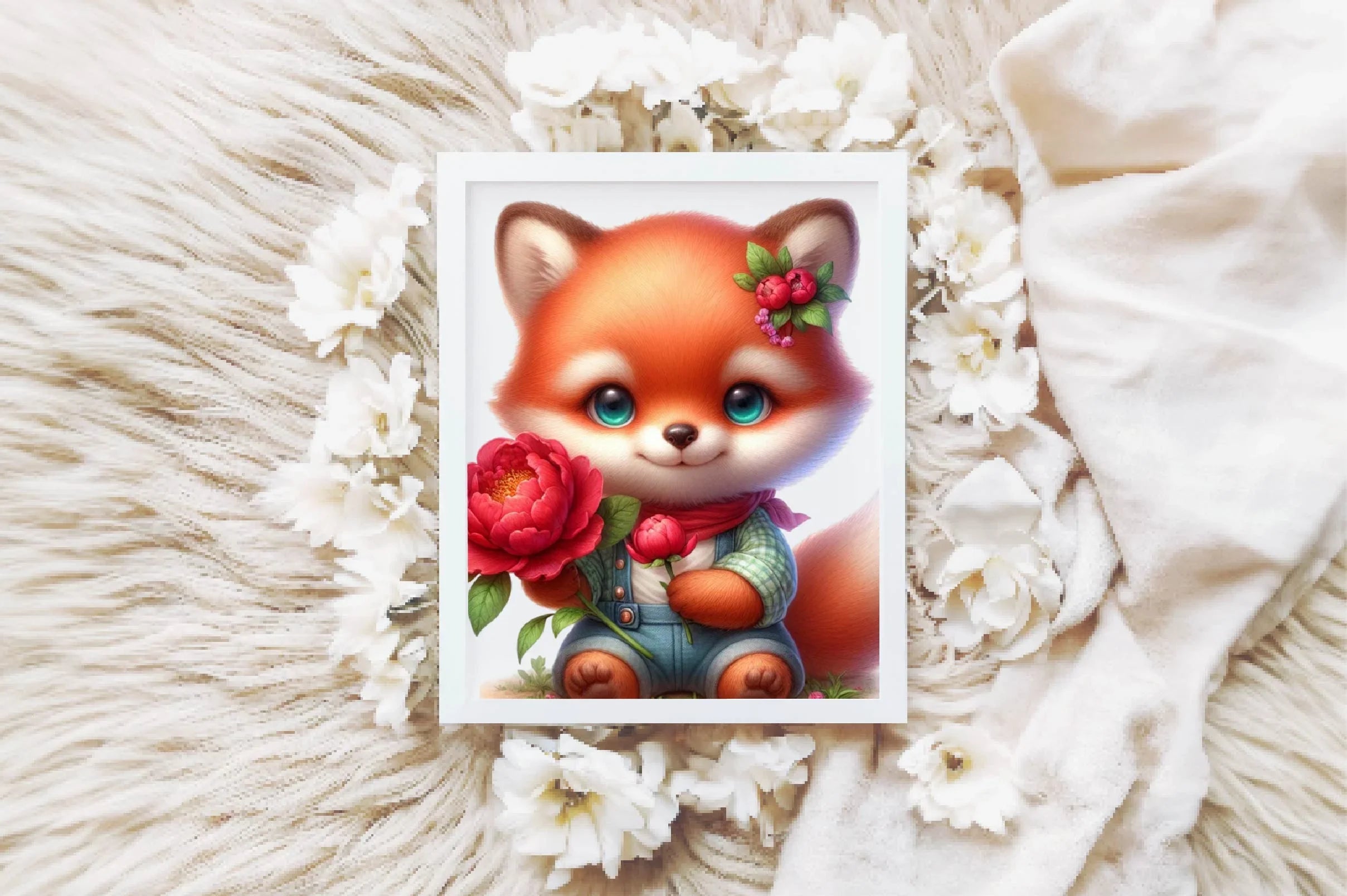 Cute Spring Fox Clipart Bundle - CraftNest - Digital Crafting and Art