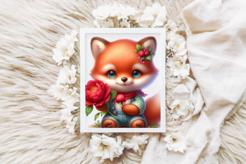 Cute Spring Fox Clipart Bundle - CraftNest - Digital Crafting and Art