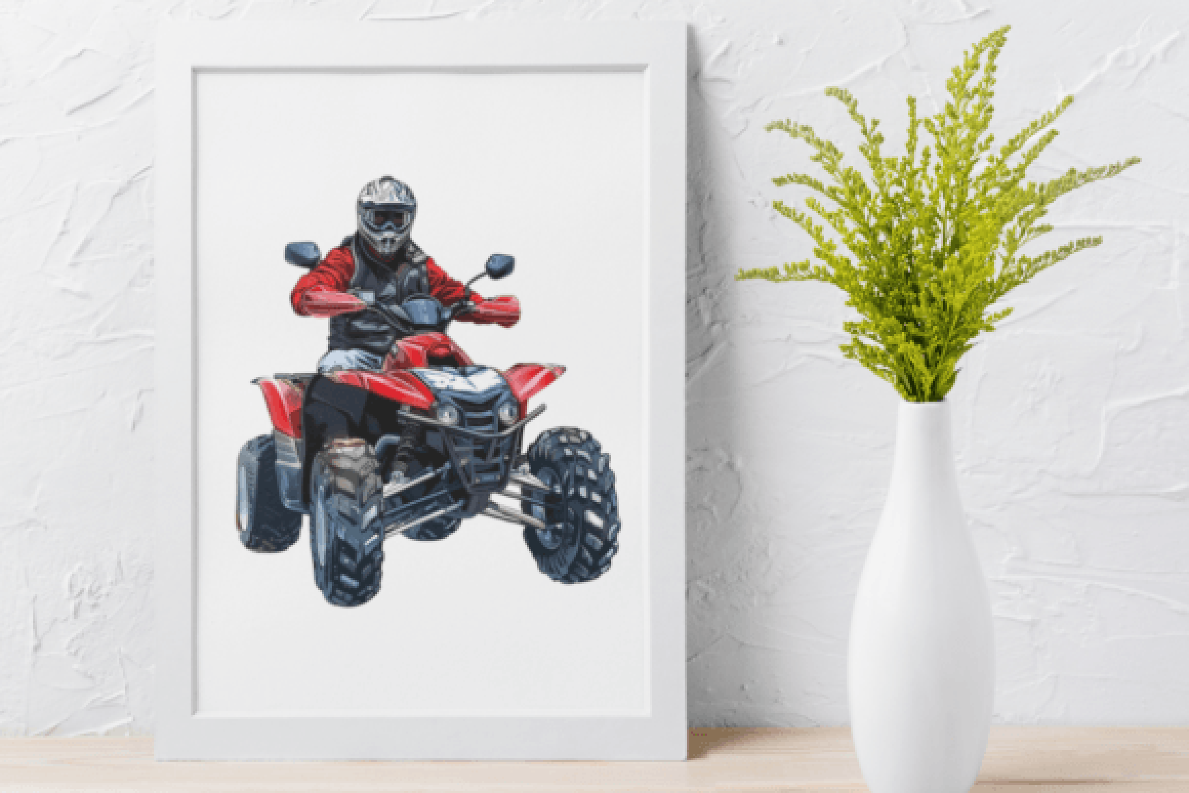 4 Wheeler ATV Quad Rider Clipart Bundle