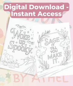Witchy Affirmations Coloring Book Bundle - CraftNest - Digital Crafting and Art