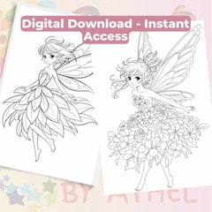 Autumn Fairies Coloring Books for Kids Bundle - CraftNest - Digital Crafting and Art