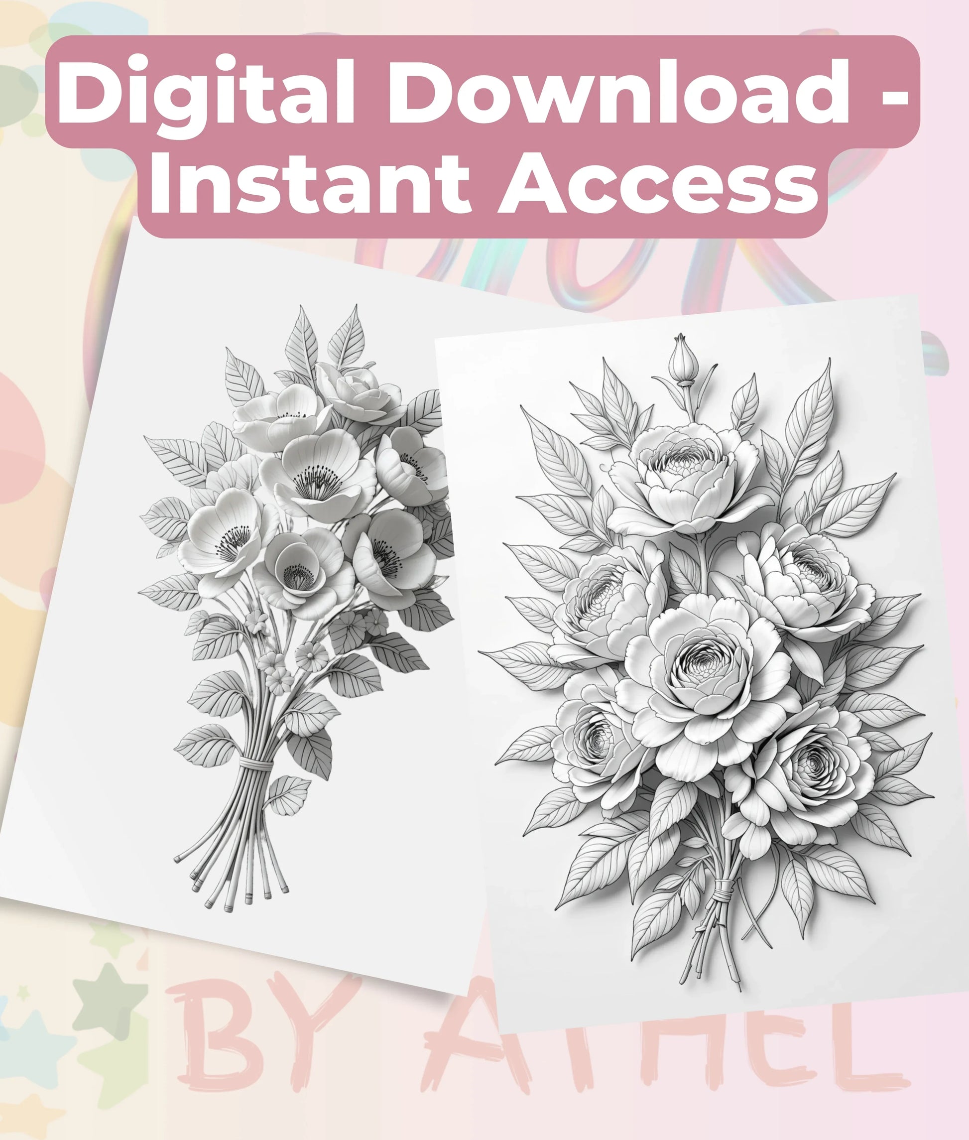 Sculpted Blooms Coloring Book Bundle - CraftNest - Digital Crafting and Art