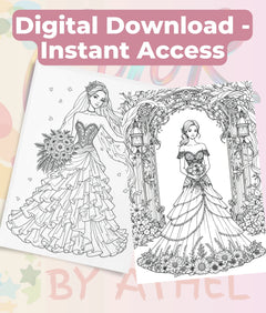 Autumn Brides Coloring Book Bundle - CraftNest - Digital Crafting and Art
