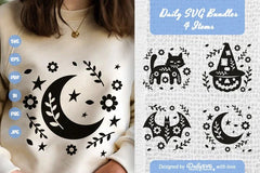 Halloween Folk Art Clipart SVG Bundle - 4 Items - CraftNest - Digital Crafting and Art