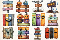 Haunted Signpost Clipart Bundle - CraftNest - Digital Crafting and Art
