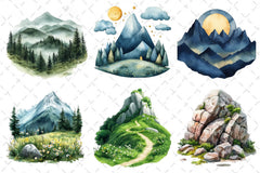 Mountain Clipart Bundle 3 - CraftNest - Digital Crafting and Art