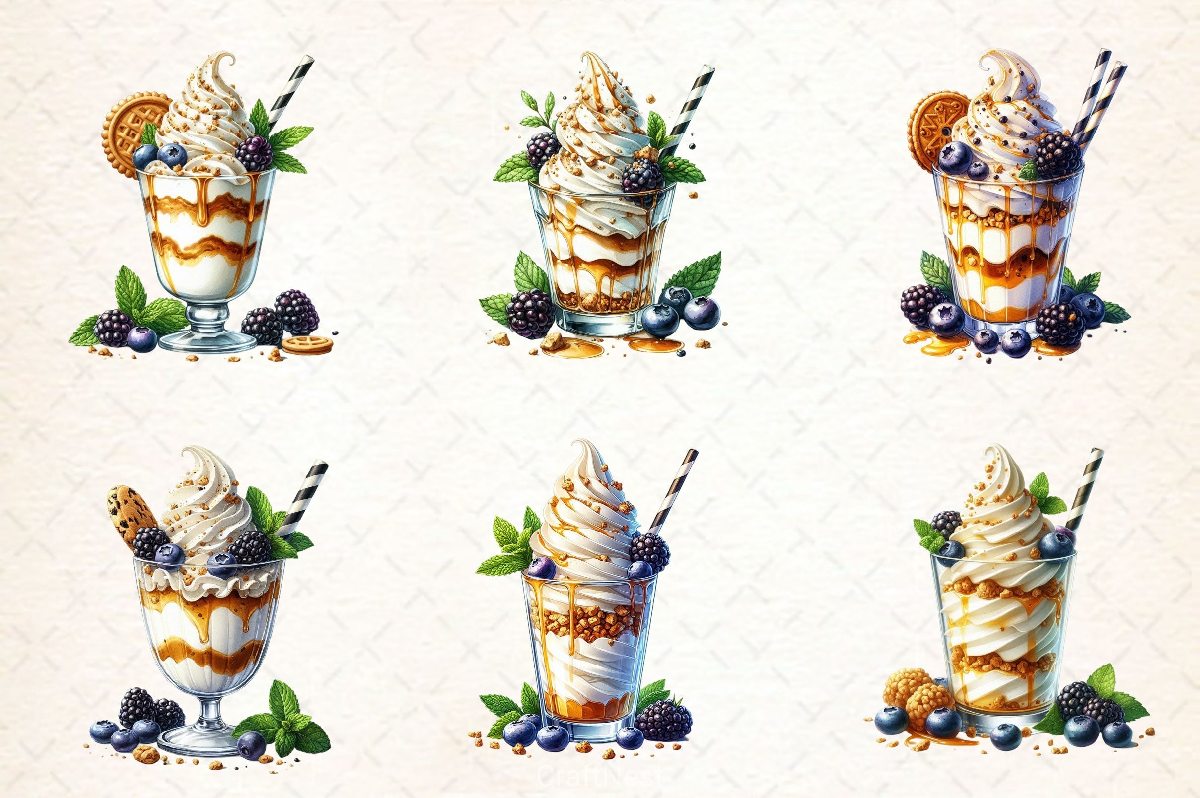 Yellow Milkshake Clipart Bundle - CraftNest - Digital Crafting and Art