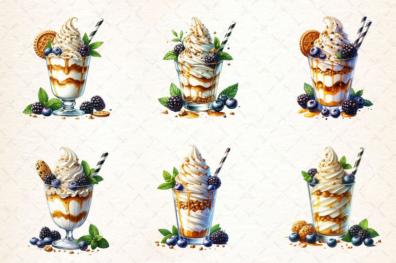 Yellow Milkshake Clipart Bundle - CraftNest - Digital Crafting and Art