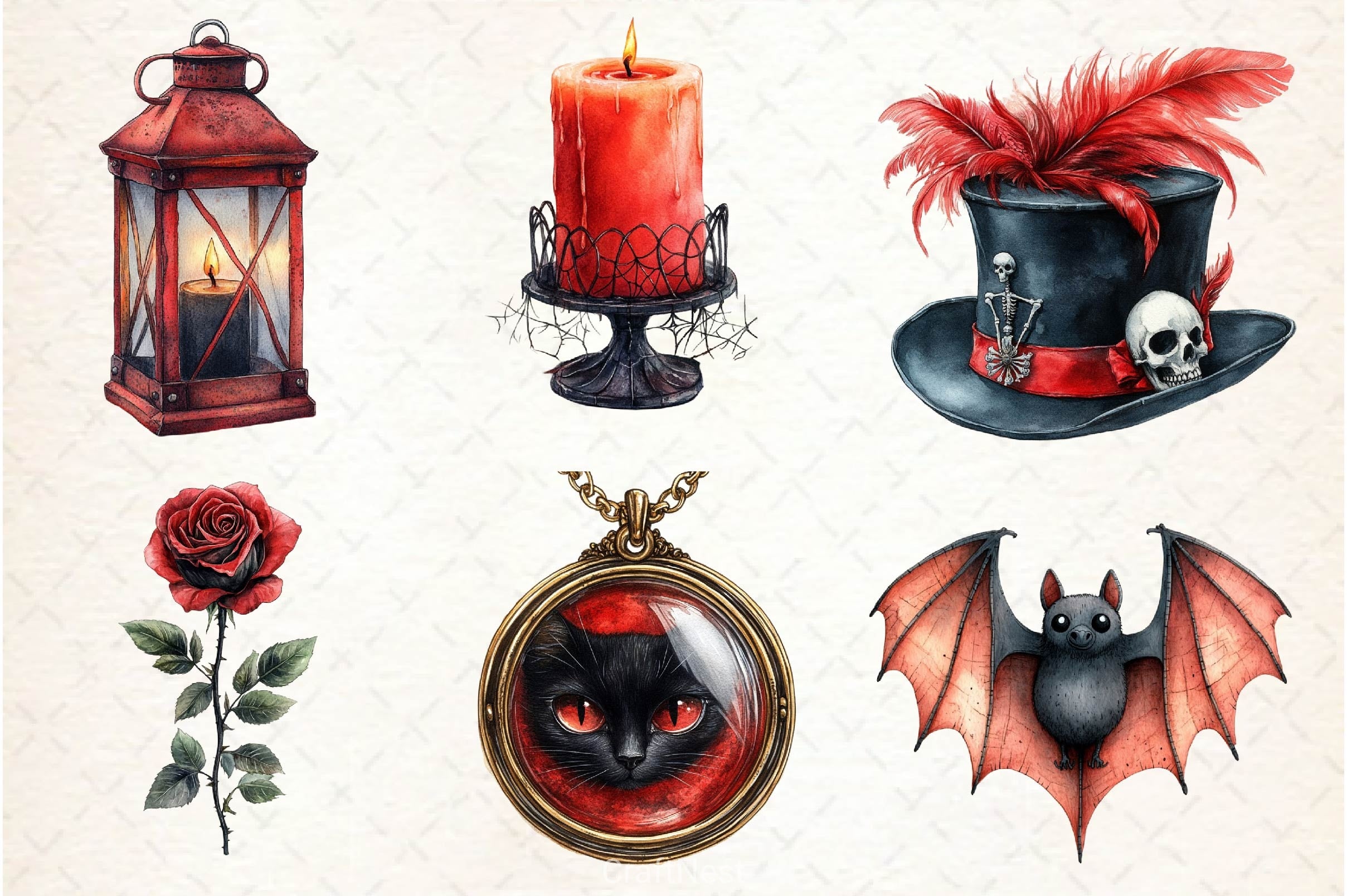 Vintage Halloween Clipart Bundle 6 - CraftNest - Digital Crafting and Art