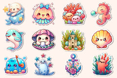 Kawaii Under The Sea Clipart Bundle - CraftNest - Digital Crafting and Art