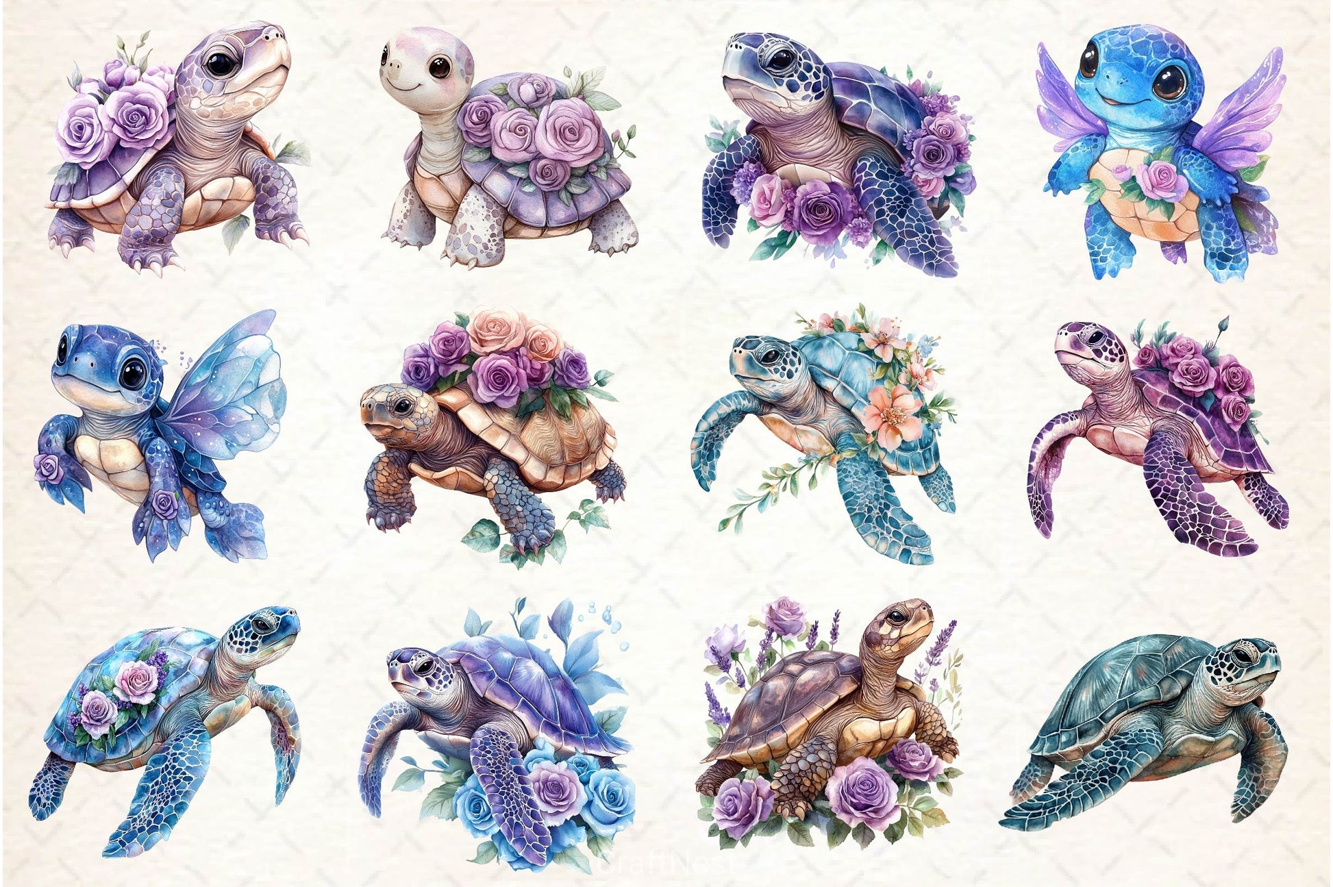 Beautiful Sea Turtles Clipart Bundle 2 - CraftNest - Digital Crafting and Art