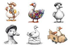 Silly Goose Clipart Bundle 1 - CraftNest - Digital Crafting and Art