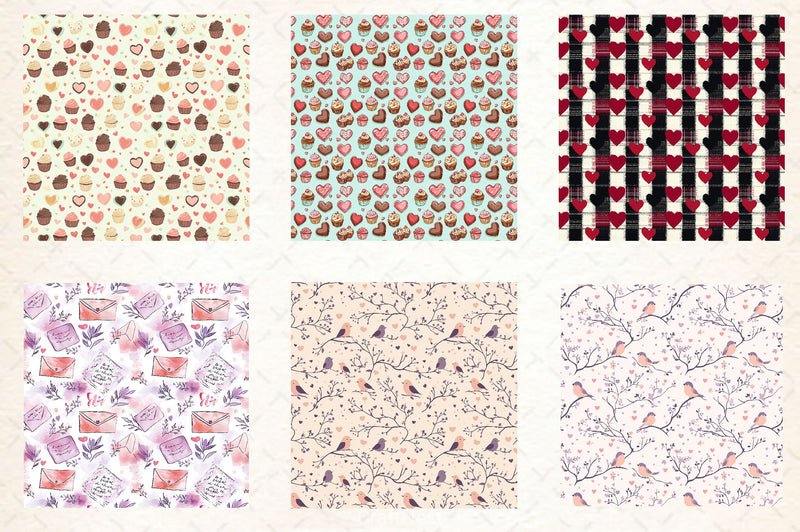 Valentine Digital Paper - CraftNest - Digital Crafting and Art