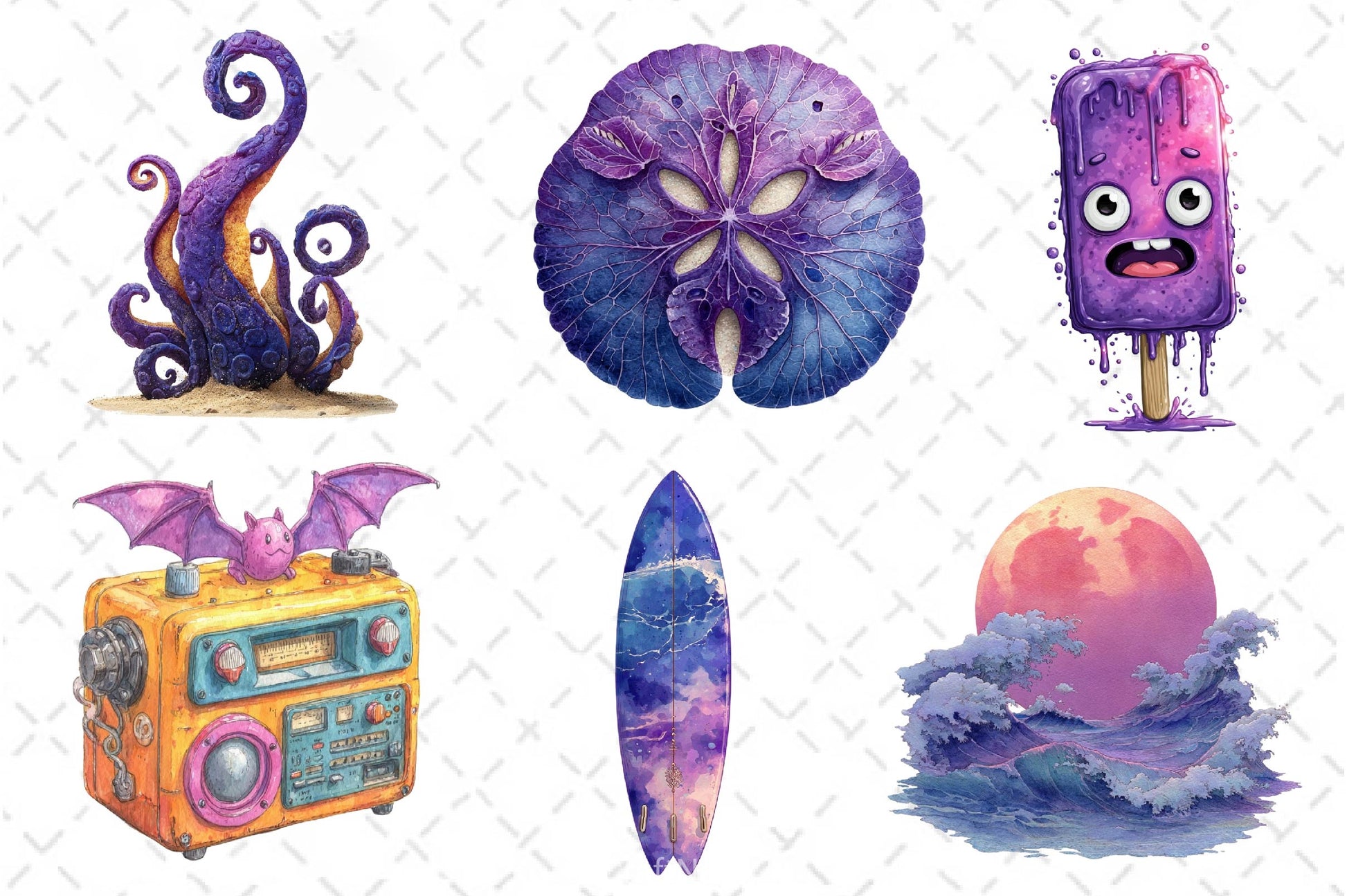 Creepy Summer Beach Clipart Bundle - CraftNest - Digital Crafting and Art