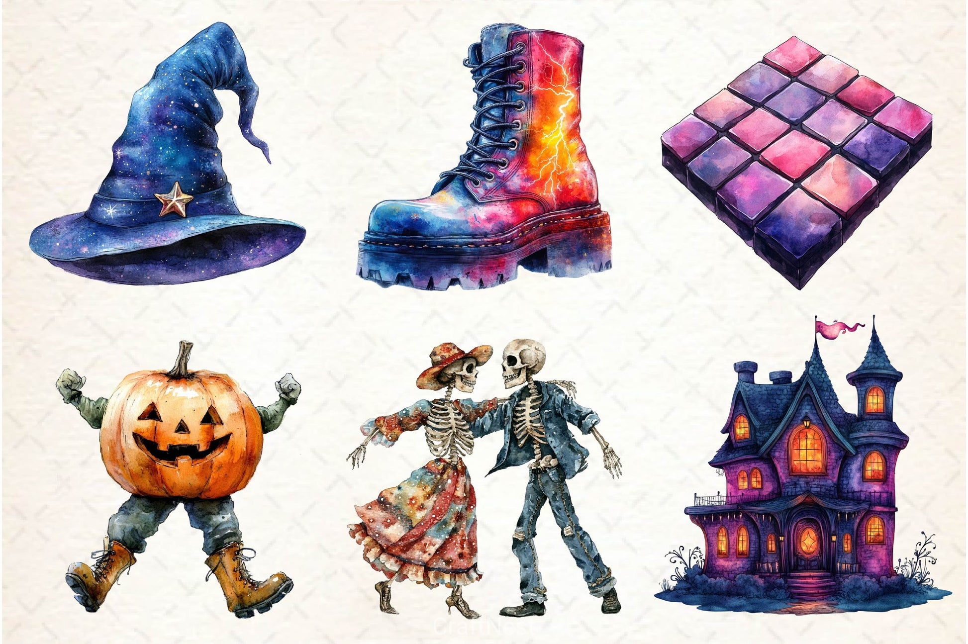 Disco Halloween Clipart Bundle 2 - CraftNest - Digital Crafting and Art