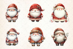 Boho Santa Clipart Bundle - CraftNest - Digital Crafting and Art