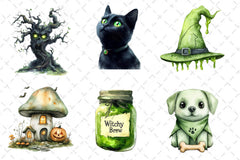 Green Halloween Clipart Bundle 4 - CraftNest - Digital Crafting and Art