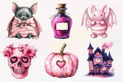 Pink Halloween Clipart Bundle 4 - CraftNest - Digital Crafting and Art
