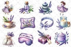 Lavender Pamper Time Clipart Bundle - CraftNest - Digital Crafting and Art
