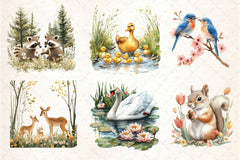 Spring Animals Clipart Bundle 2 - CraftNest - Digital Crafting and Art