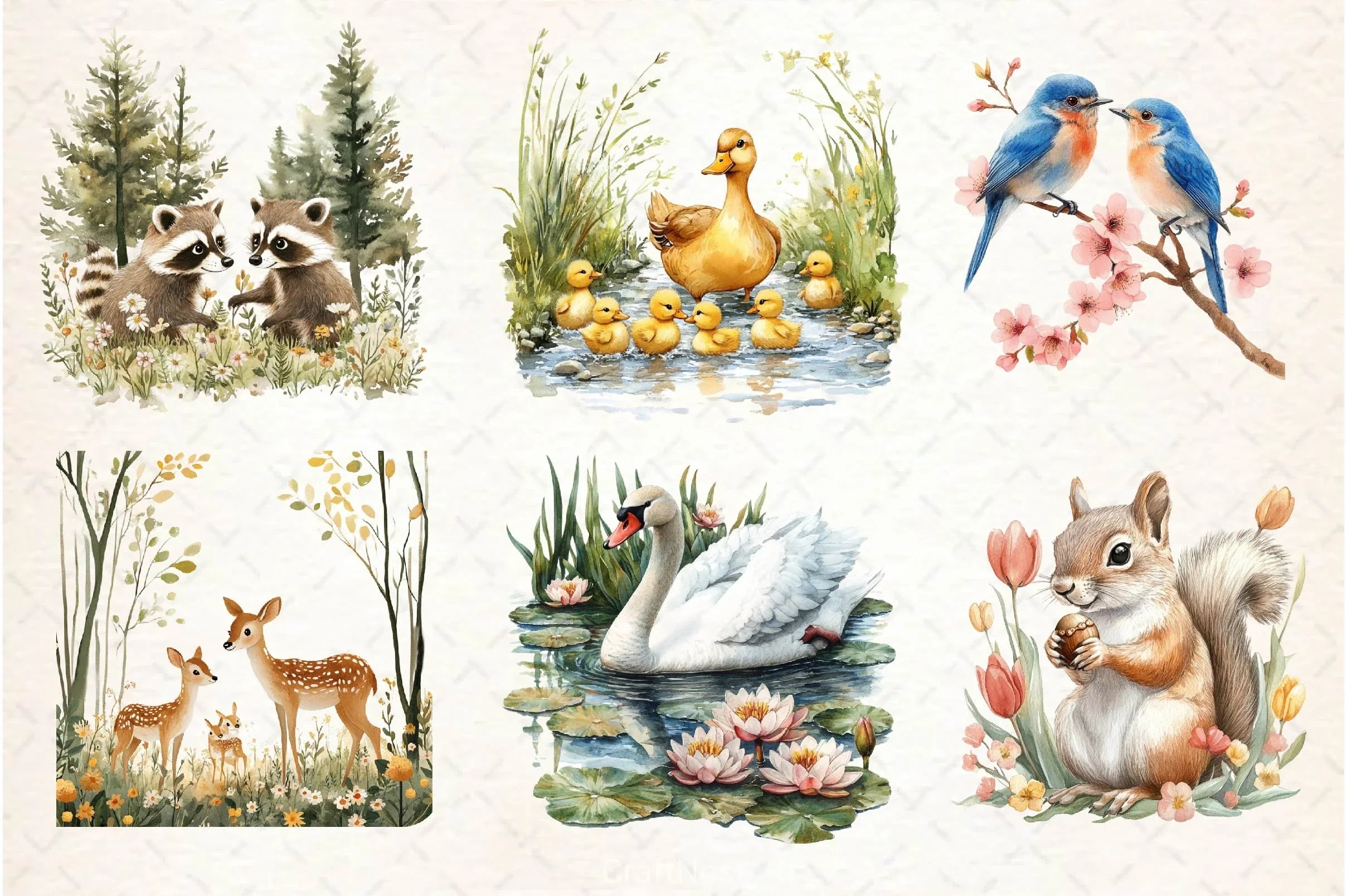 Spring Animals Clipart Bundle 2 - CraftNest - Digital Crafting and Art