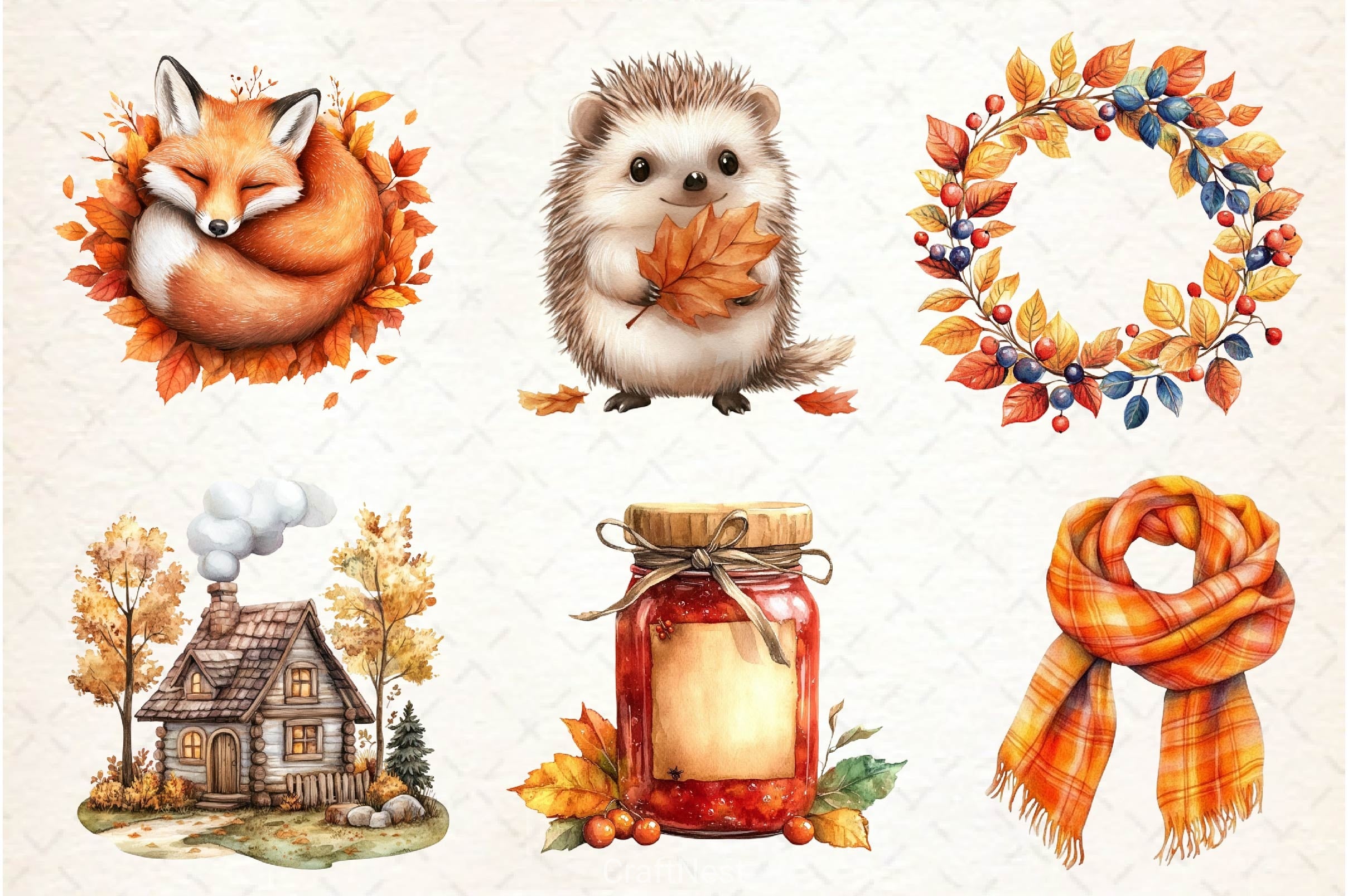 Autumn Fall Clipart Bundle - CraftNest - Digital Crafting and Art