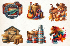 Cowboy Autumn Clipart Bundle 4 - CraftNest - Digital Crafting and Art