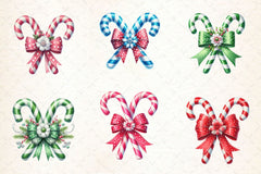 Candy Cane Christmas Clipart Bundle - CraftNest - Digital Crafting and Art