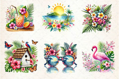 Tropical Spring Clipart Bundle 3 - CraftNest - Digital Crafting and Art