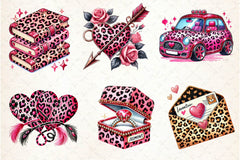 Valentine Love Leopard Clipart Bundle - CraftNest - Digital Crafting and Art