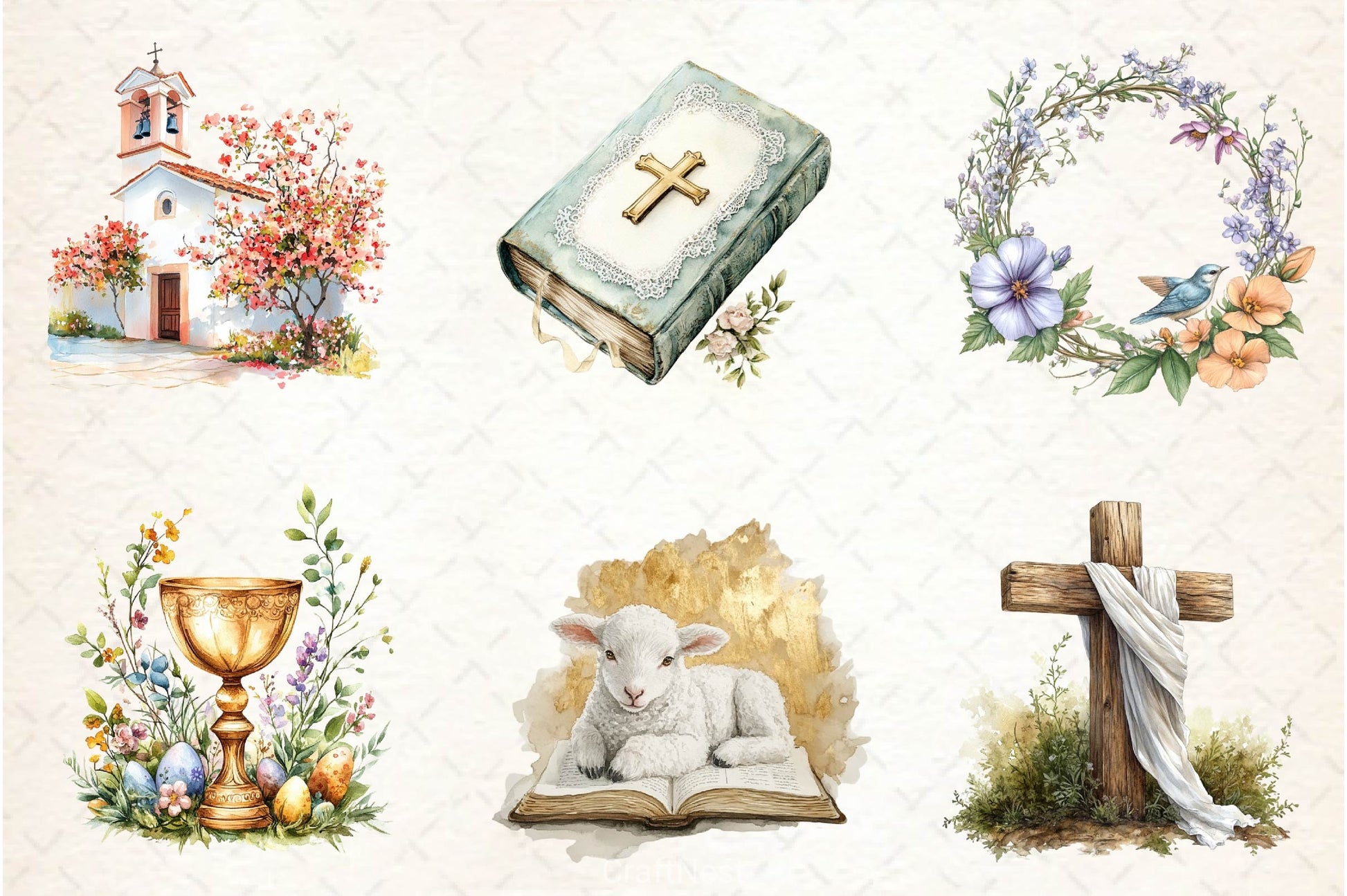 Antique Religious Easter Clipart Bundle 3 - CraftNest - Digital Crafting and Art