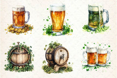 St Patrick's Day Beer Clipart Bundle - CraftNest - Digital Crafting and Art