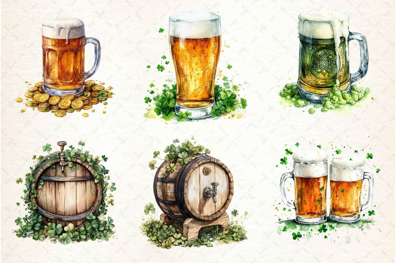 St Patrick's Day Beer Clipart Bundle - CraftNest - Digital Crafting and Art