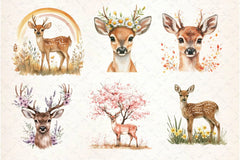 Spring Deer Clipart Bundle 2 - CraftNest - Digital Crafting and Art