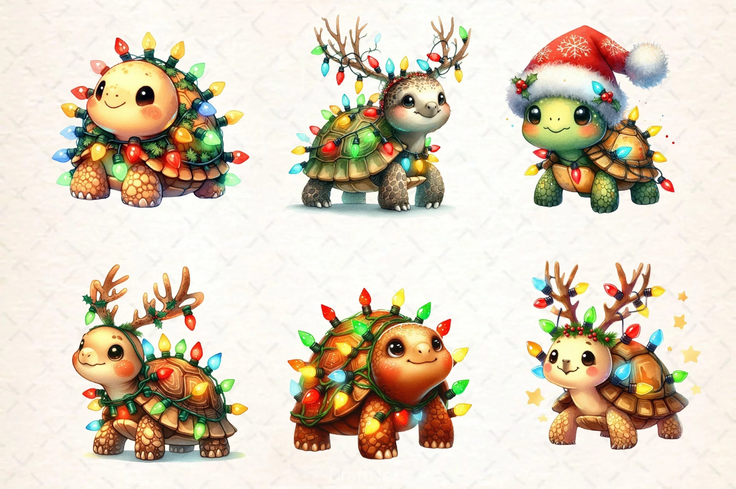 Christmas Turtle Clipart Bundle - CraftNest - Digital Crafting and Art