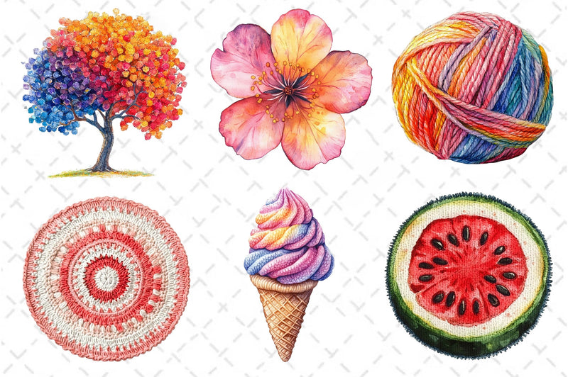 Crochet Summer Clipart Bundle - CraftNest - Digital Crafting and Art