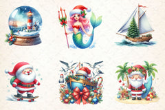 Merry Maritime Christmas Clipart Bundle 2 - CraftNest - Digital Crafting and Art