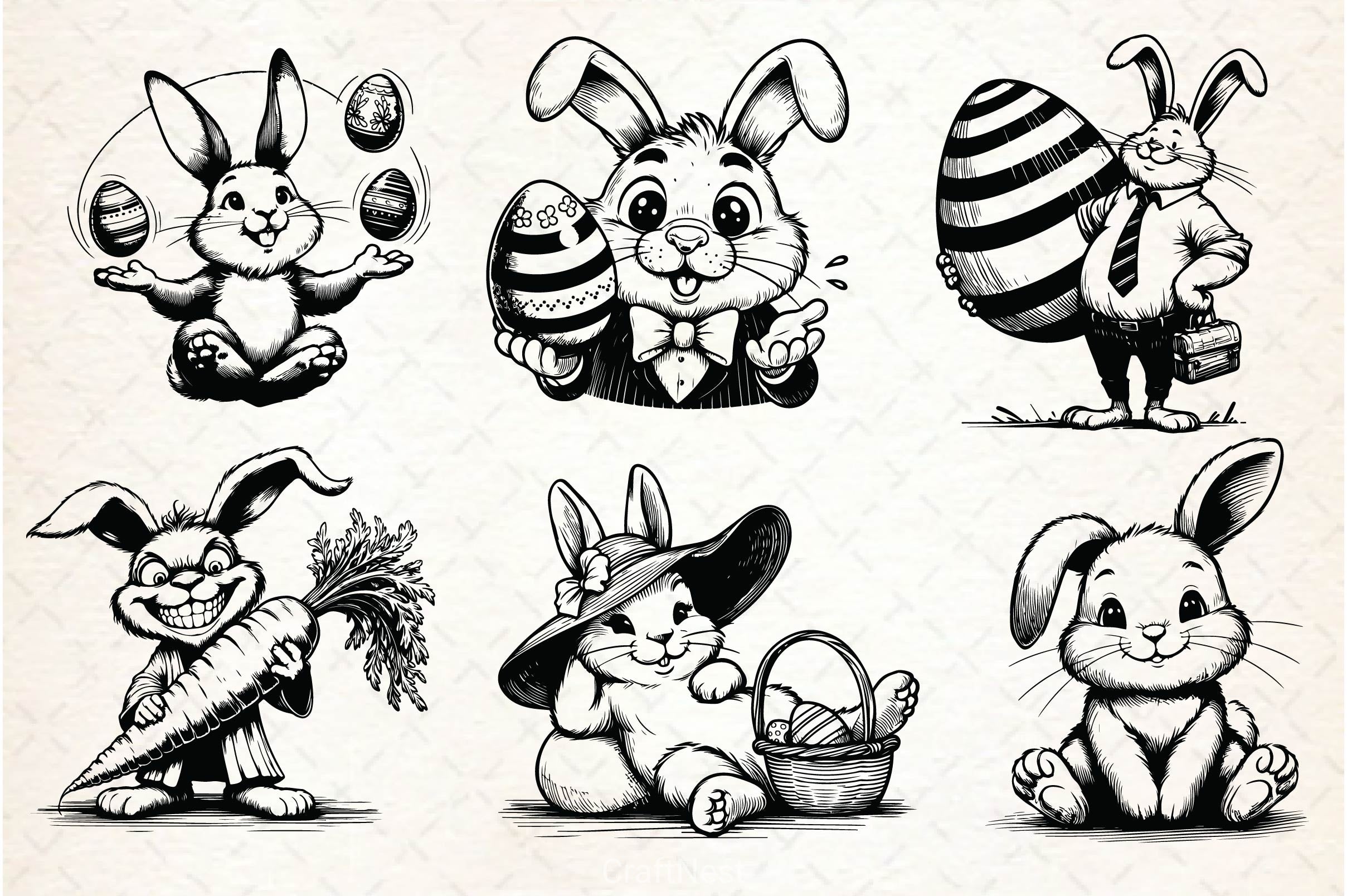 Easter Bunny SVG Bundle - CraftNest - Digital Crafting and Art