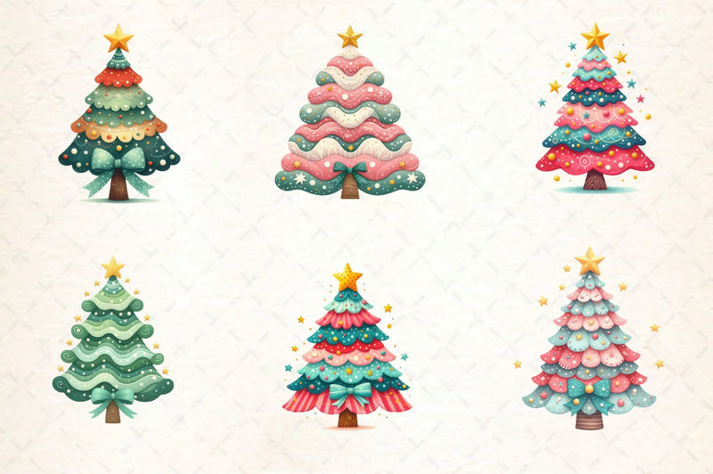 Christmas Tree Clipart Bundle 14 - CraftNest - Digital Crafting and Art