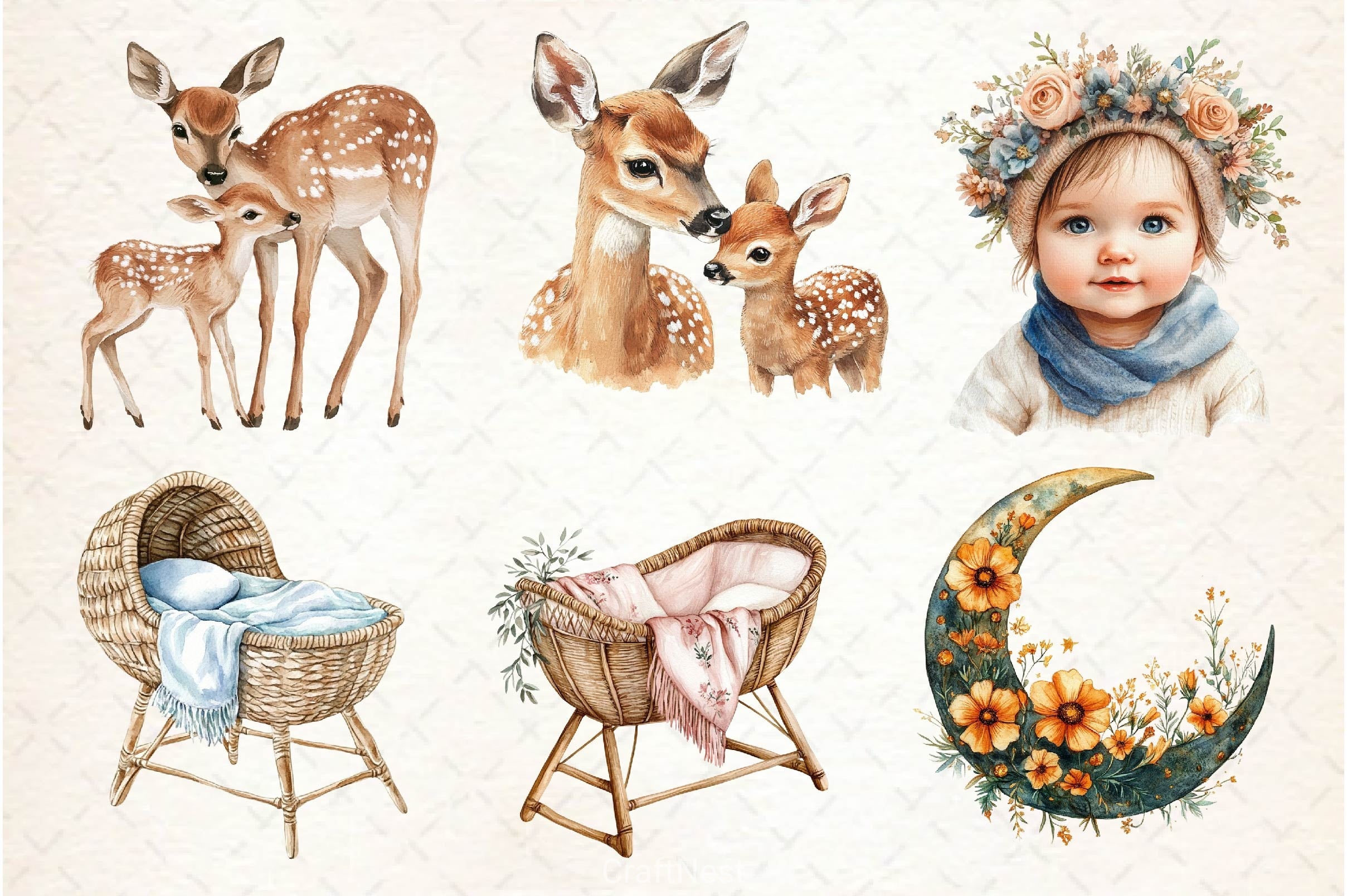 Boho Mothers Day Clipart Bundle 2 - CraftNest - Digital Crafting and Art