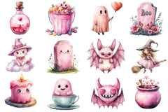 Charm Pink Halloween Clipart Bundle 2 - CraftNest - Digital Crafting and Art