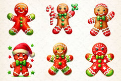 Funny Gingerbread Man Clipart Bundle - CraftNest - Digital Crafting and Art