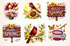 Burgundy Spring Clipart Bundle 2 - CraftNest - Digital Crafting and Art