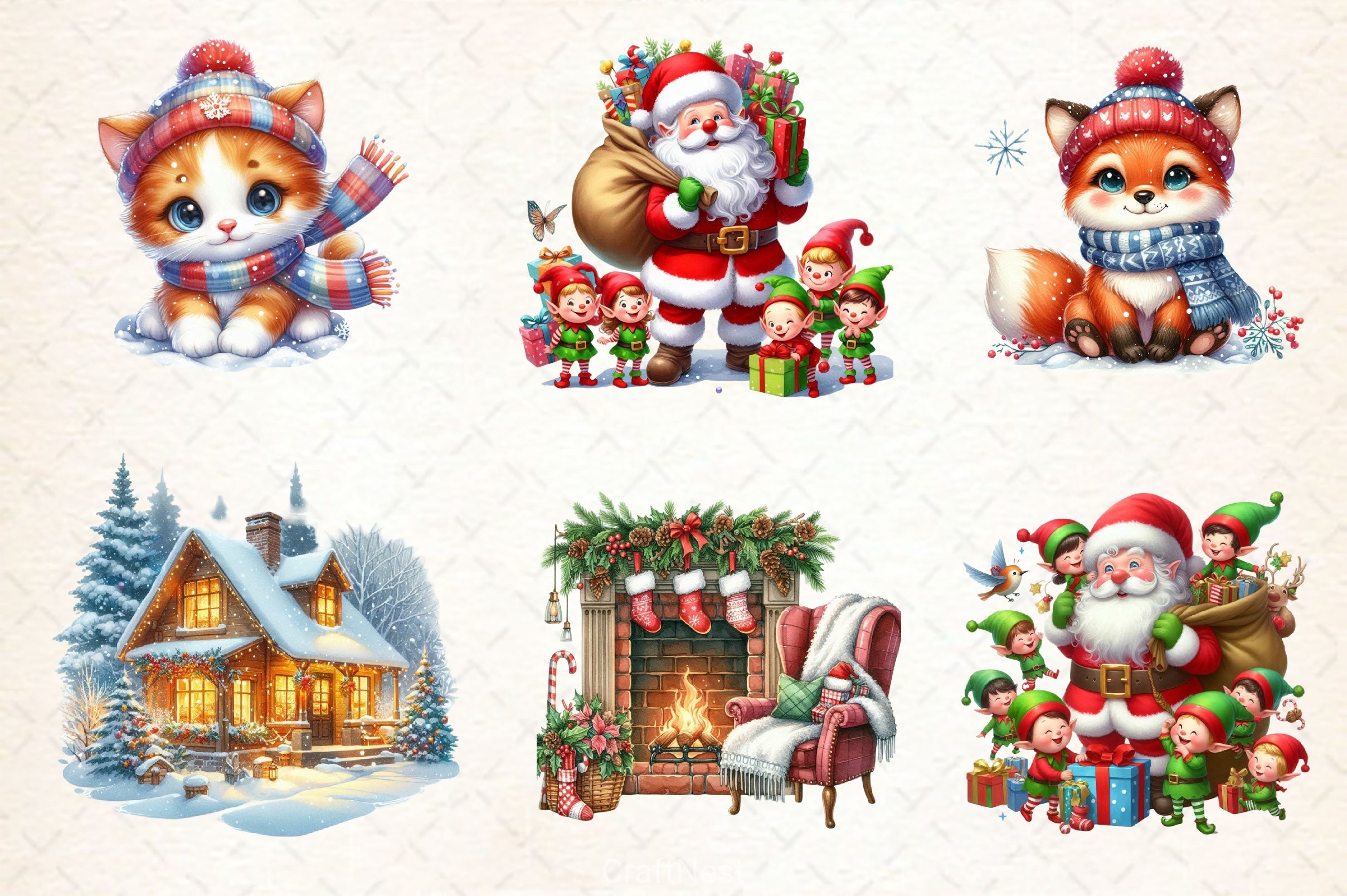 Winter Holiday Clipart Bundle 3 - CraftNest - Digital Crafting and Art