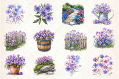 Spring Creeping Phlox Flower Clipart Bundle 1 - CraftNest - Digital Crafting and Art