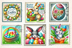 Easter Postage Stamp Clipart Bundle 2 - CraftNest - Digital Crafting and Art