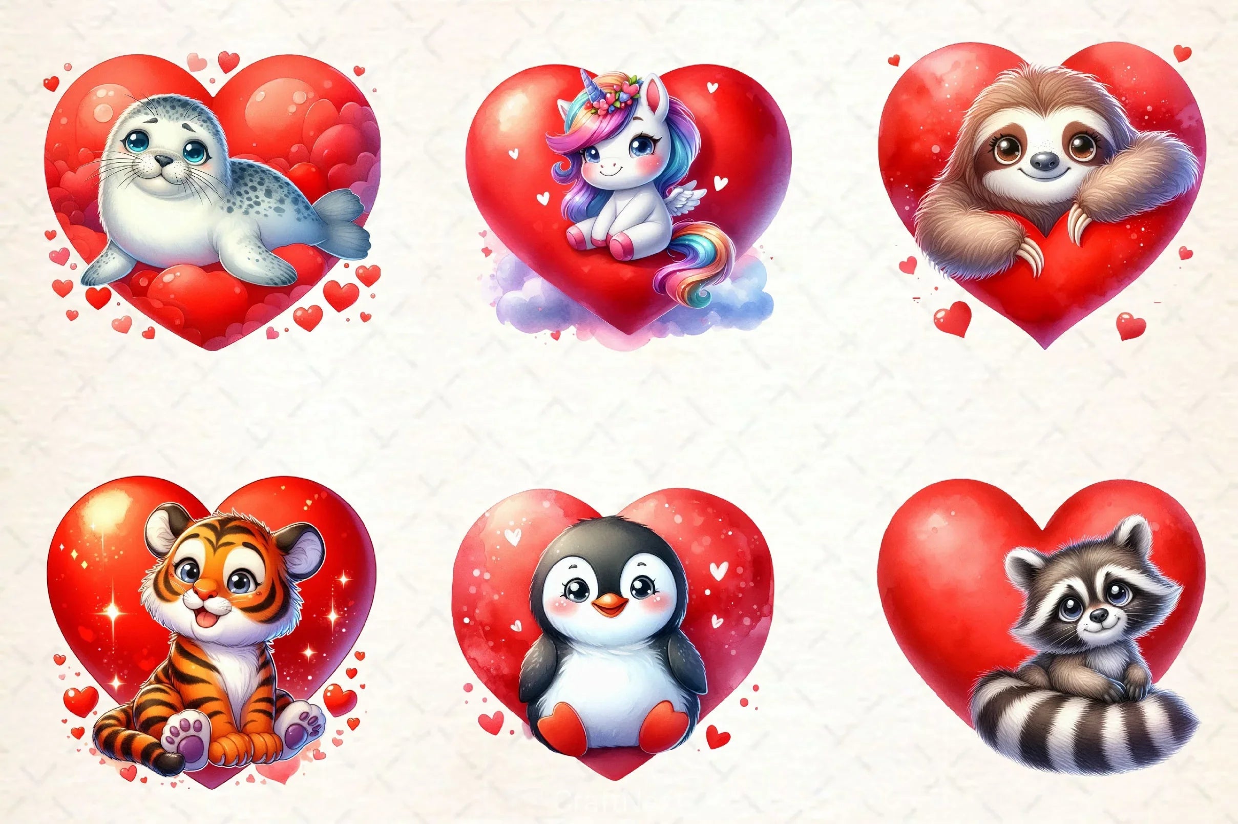 Valentine Animals Clipart Bundle - CraftNest - Digital Crafting and Art